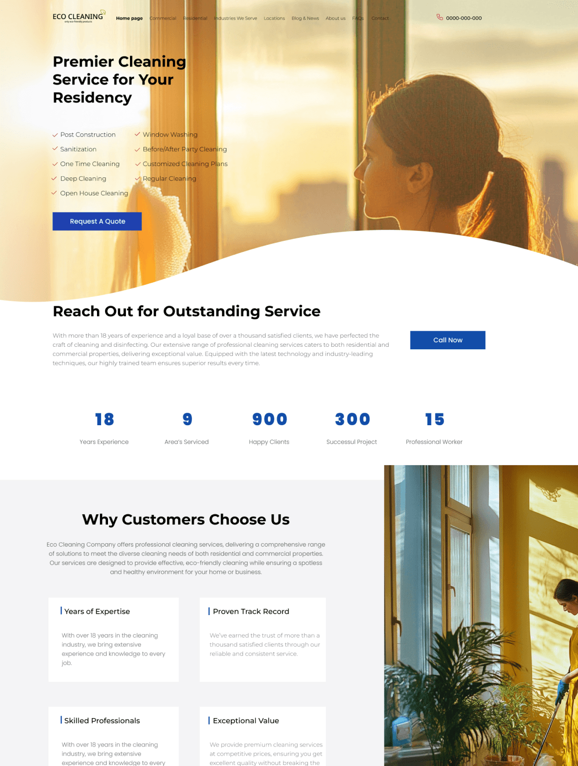 Cleaning Company Website Design after