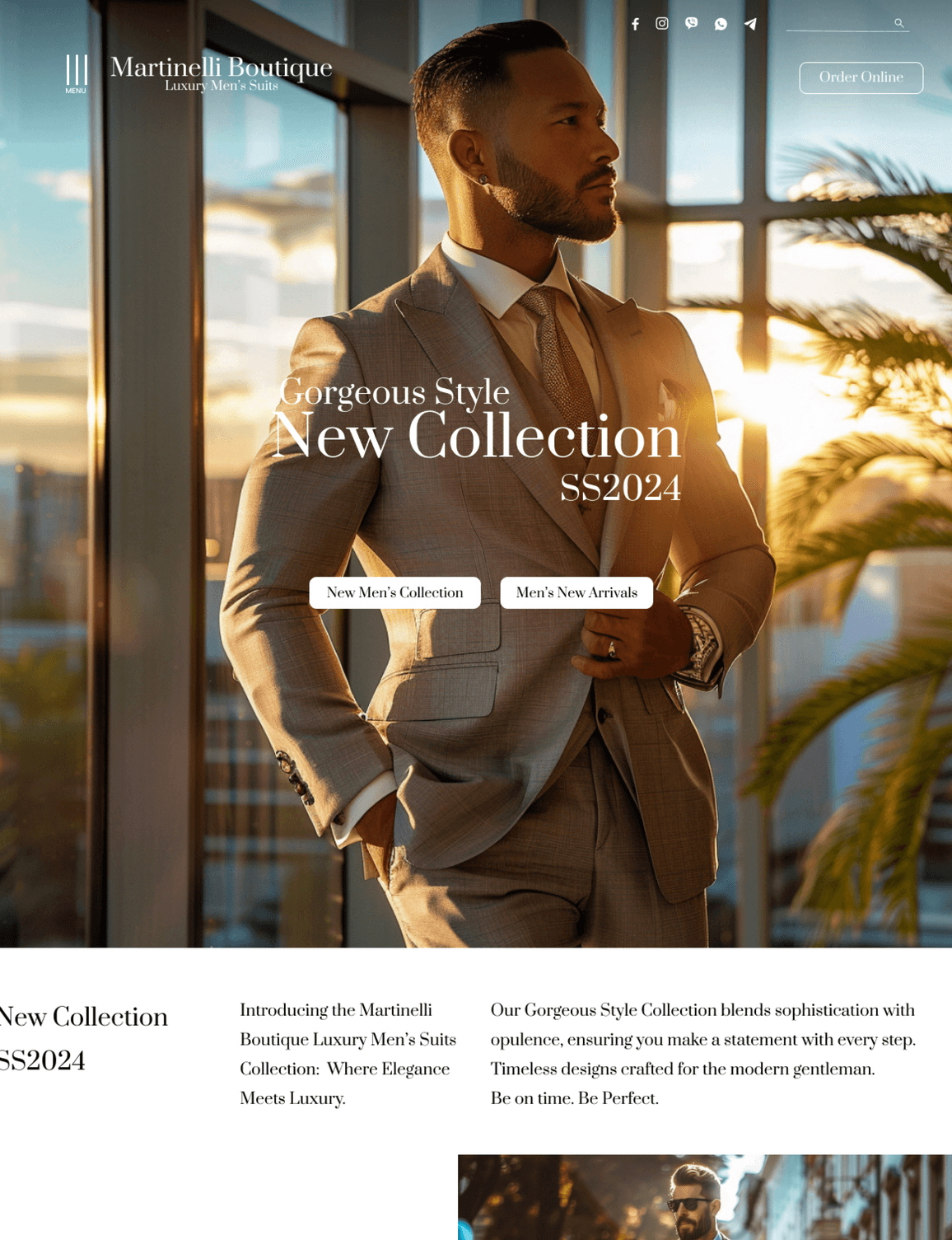 Fashion Company Website Design before