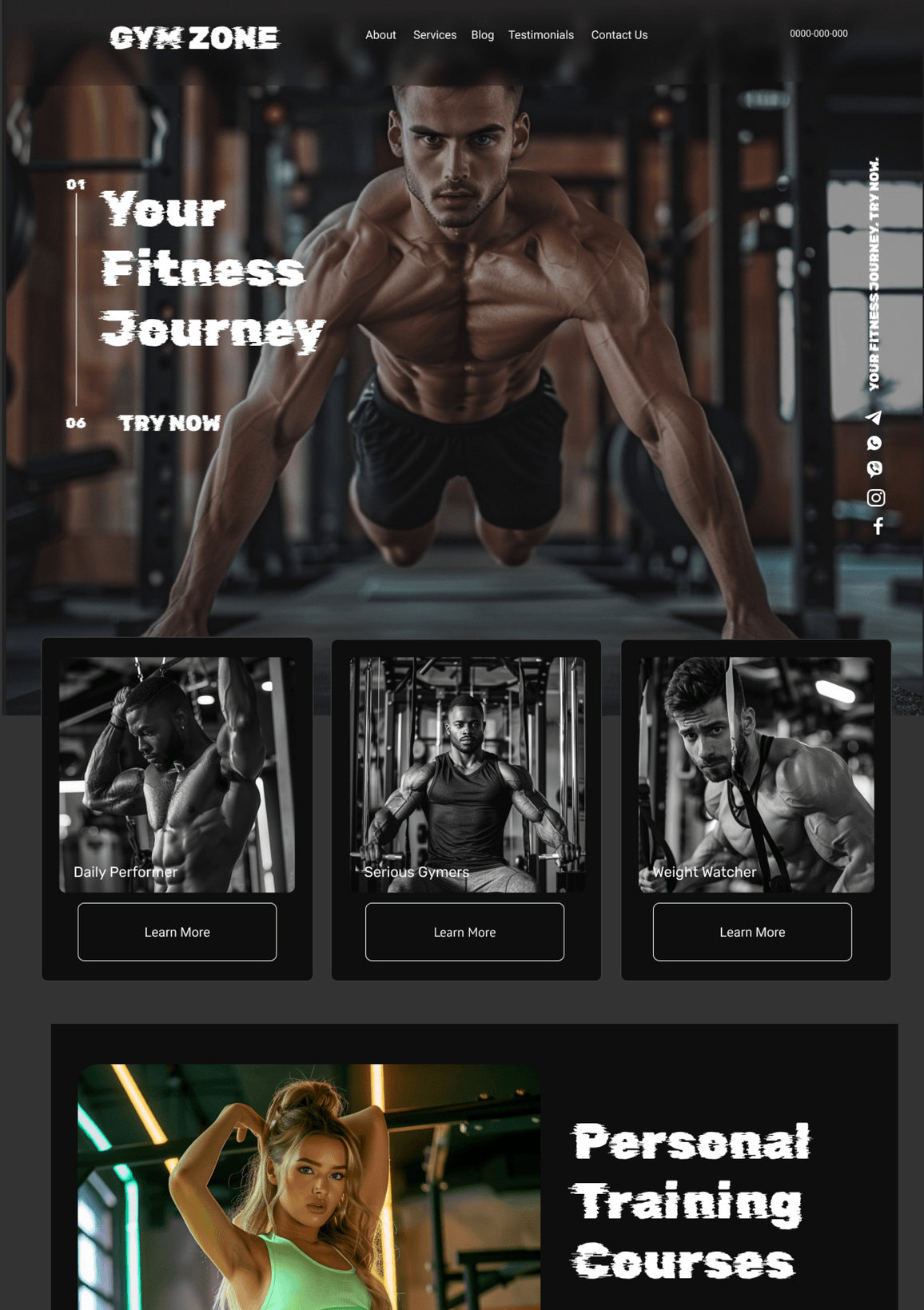 Gym Centre Website Design after