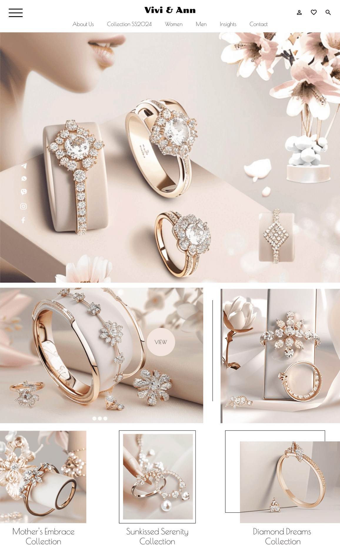 Jewelry Manufacturer Website Design after